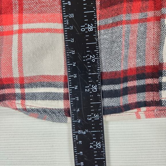 Burton Long Sleeve Button Up Red Plaid Brighton Flannel Men's Size Large - Picture 5 of 8